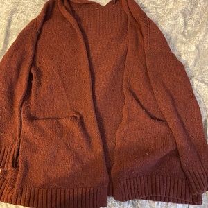 Red/maroon cardigan